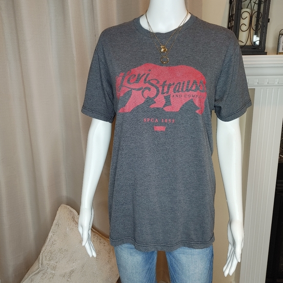 LEVI'S Men's Relaxed Fit Short-Sleeve Crewneck Logo Graphic T-Shirt M - Picture 1 of 6